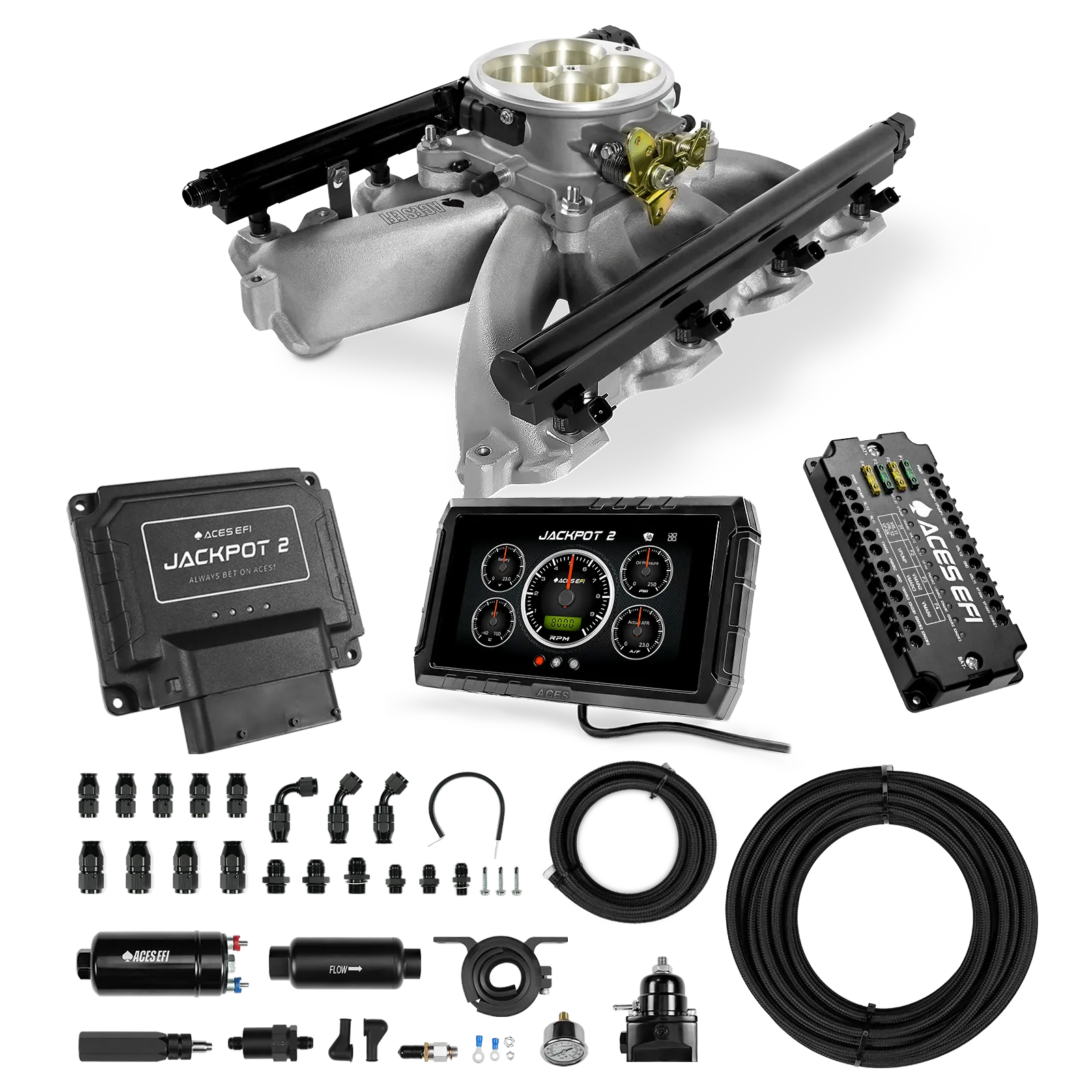 Jackpot 2 LS EFI System - Master Kit with 255 In-line Pump System w/40' PTFE Hose