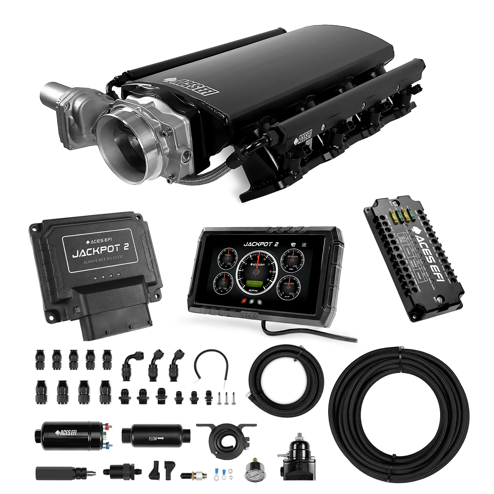 Jackpot 2 LS EFI System - Master Kit with 255 In-line Pump System w/40' PTFE Hose