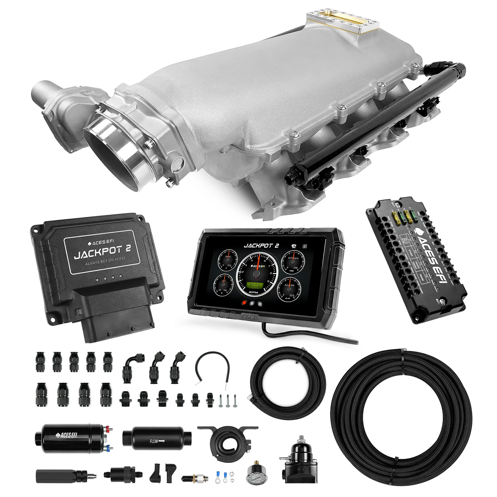 Jackpot 2 LS EFI System - Master Kit with 255 In-line Pump System w/40' PTFE Hose