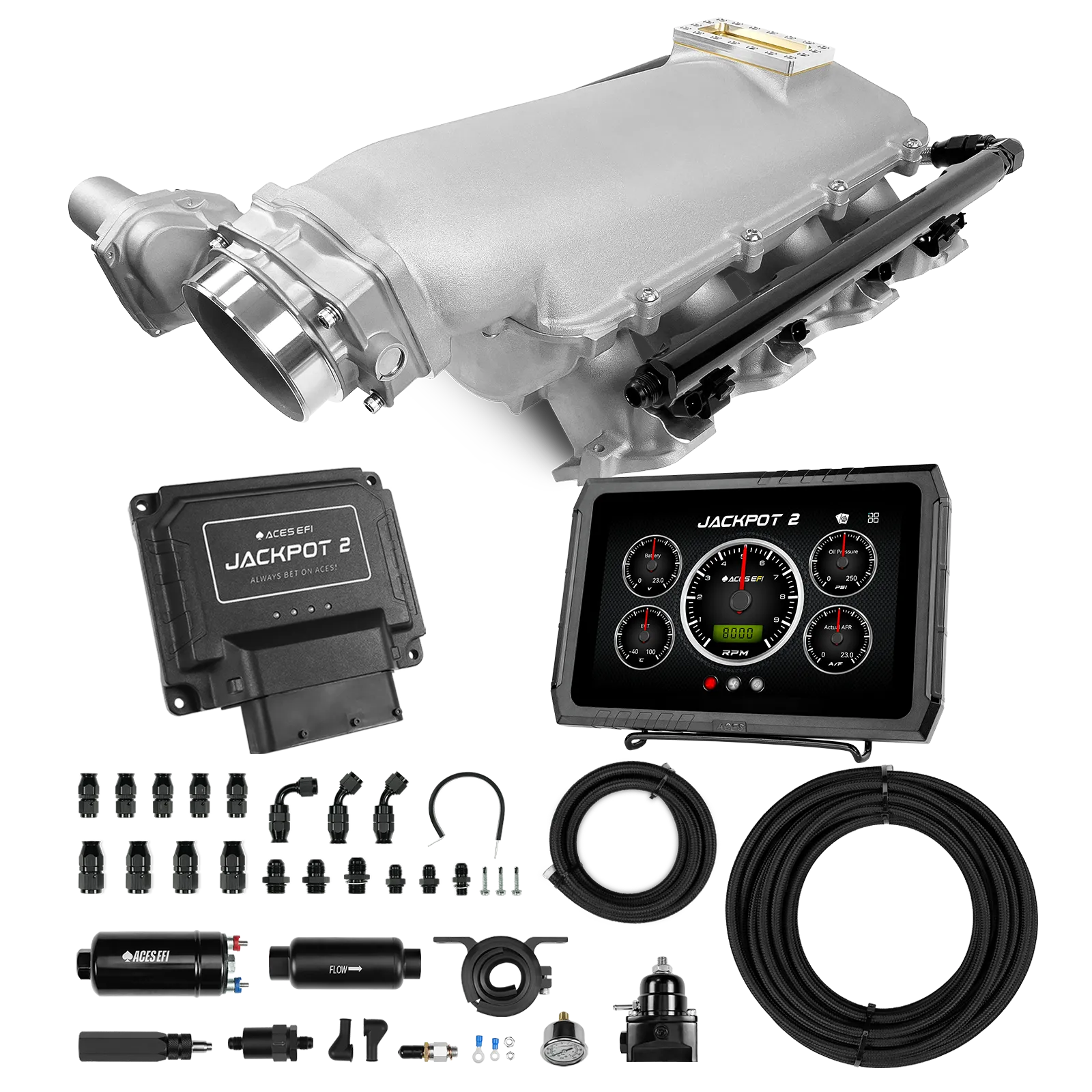 Jackpot 2 LS EFI System - Master Kit with 255 In-line Pump System w/40' PTFE Hose