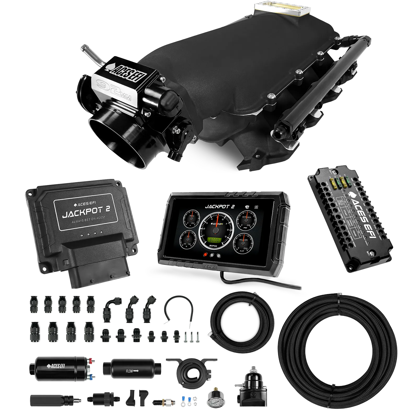 Jackpot 2 LS EFI System - Master Kit with 255 In-line Pump System w/40' PTFE Hose