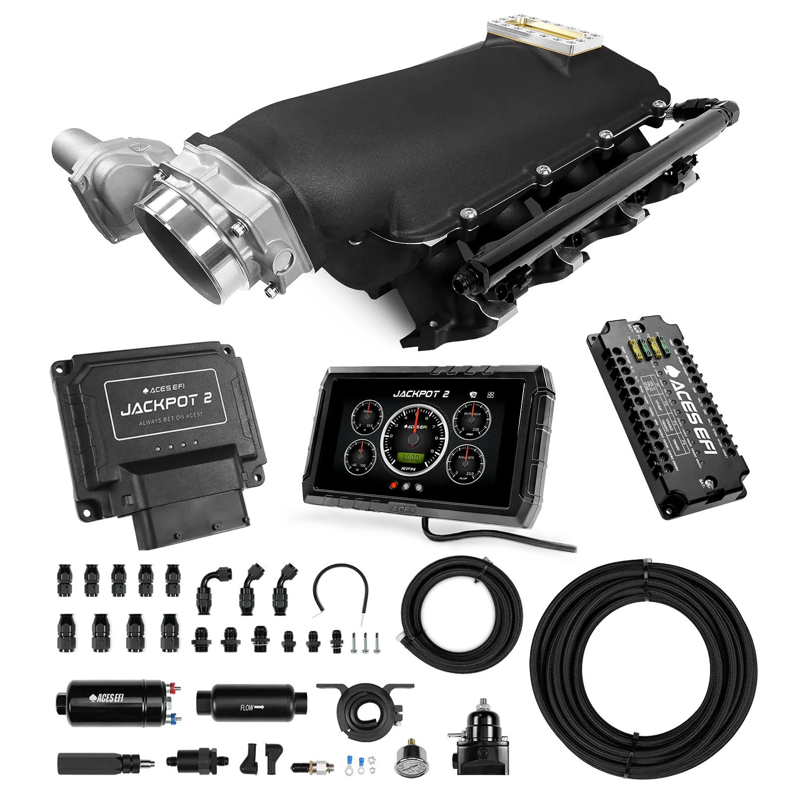 Jackpot 2 LS EFI System - Master Kit with 255 In-line Pump System w/40' PTFE Hose