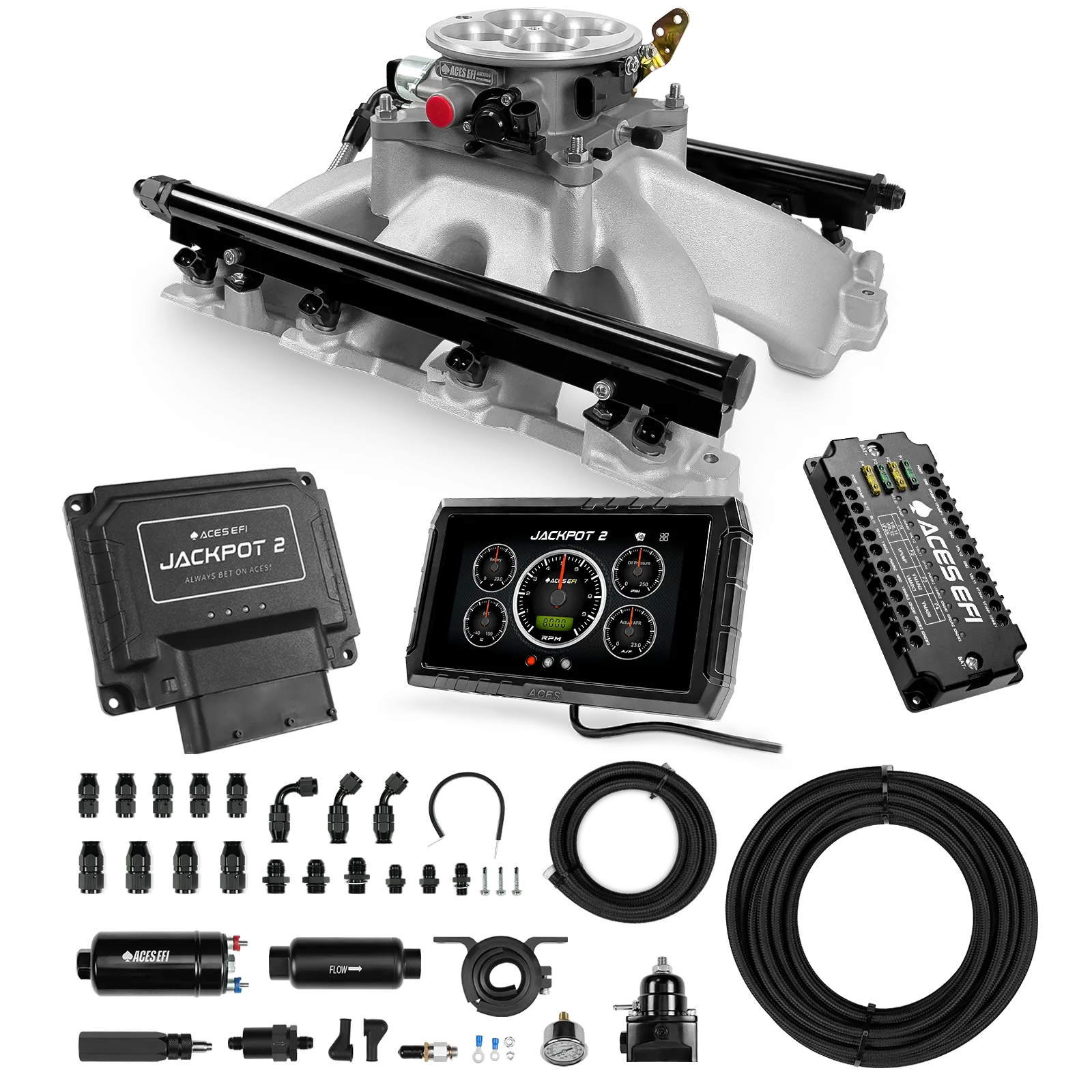Jackpot 2 LS EFI System - Master Kit with 255 In-line Pump System w/40' PTFE Hose