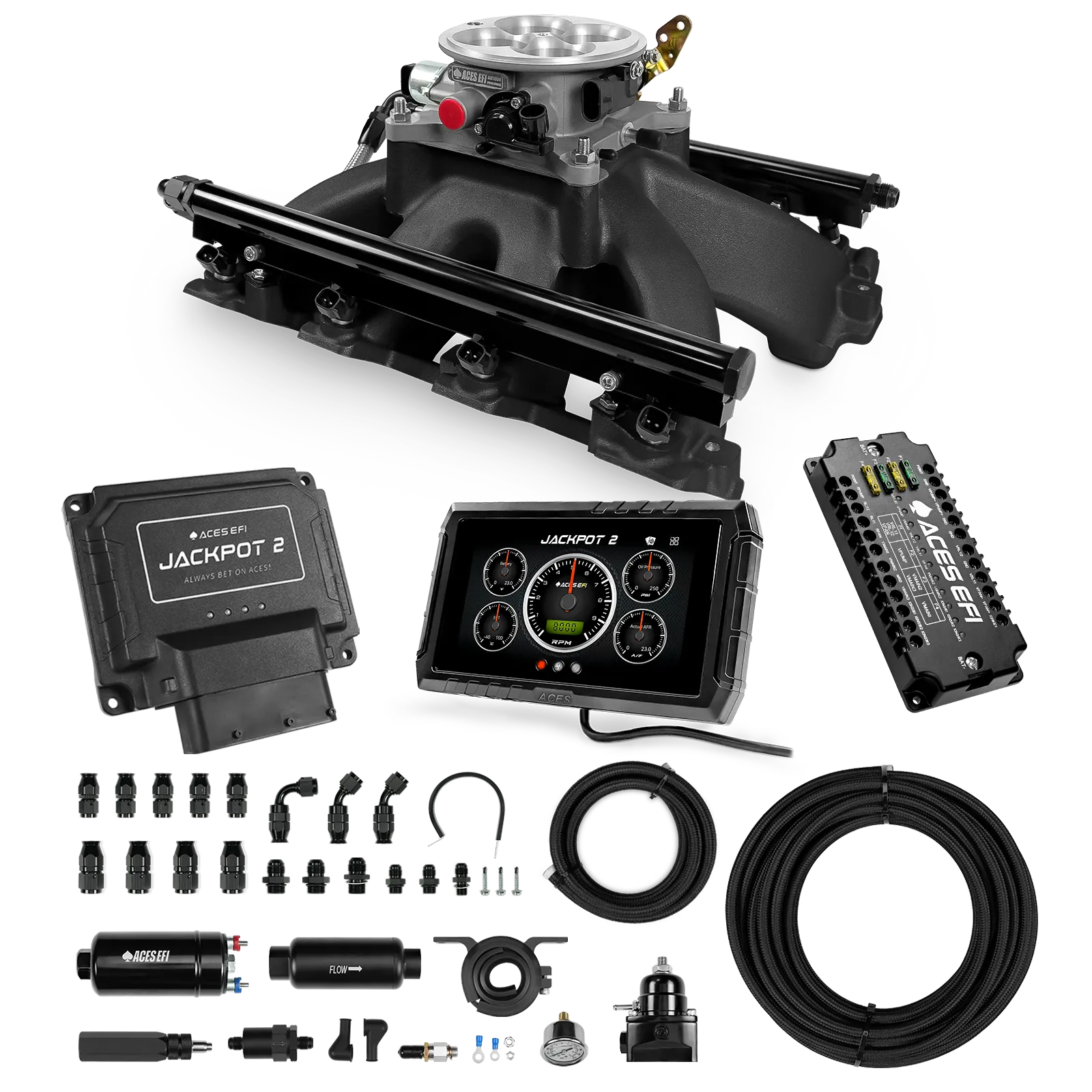 Jackpot 2 LS EFI System - Master Kit with 255 In-line Pump System w/40' PTFE Hose