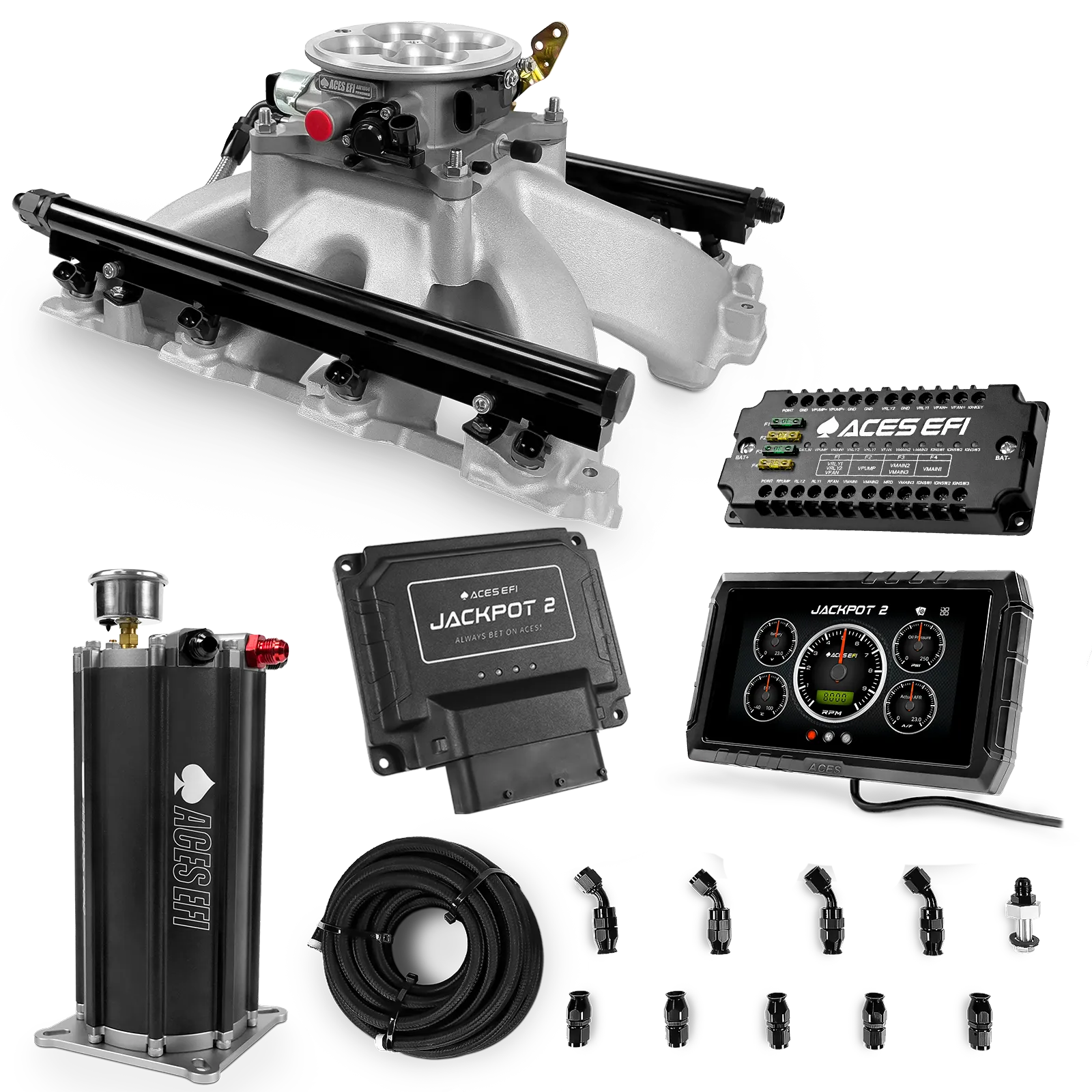 Jackpot 2 LS EFI System - Master Kit with Command Center 2 Surge Tank