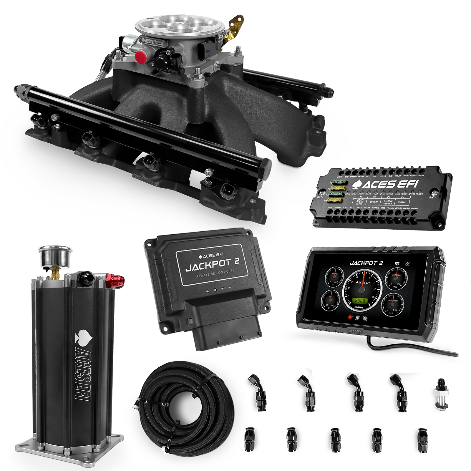 Jackpot 2 LS EFI System - Master Kit with Command Center 2 Surge Tank