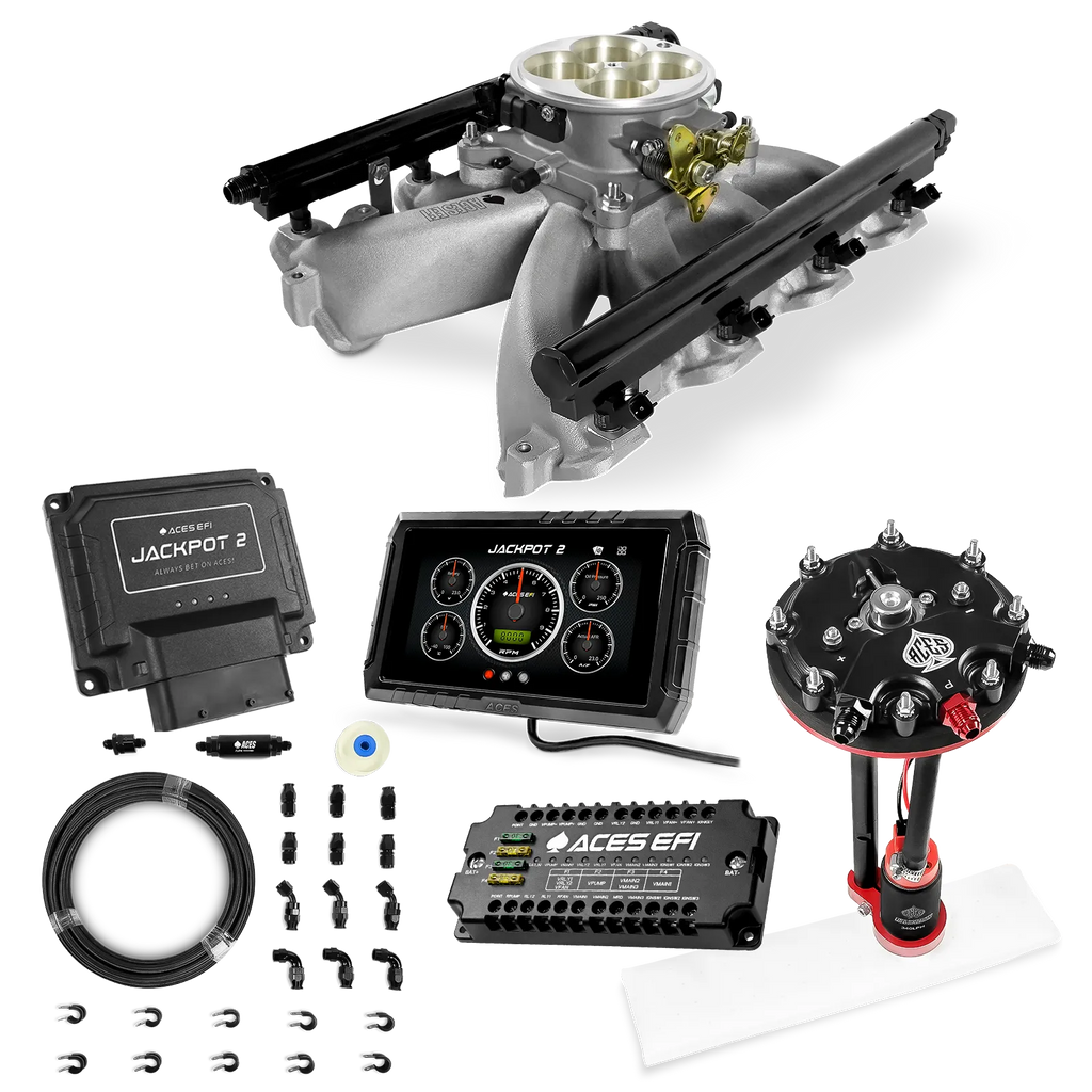 Jackpot 2 LS EFI System - Master Kit with Tank Conversion Pump Module with Internal Regulator + 20' PTFE Hose Kit