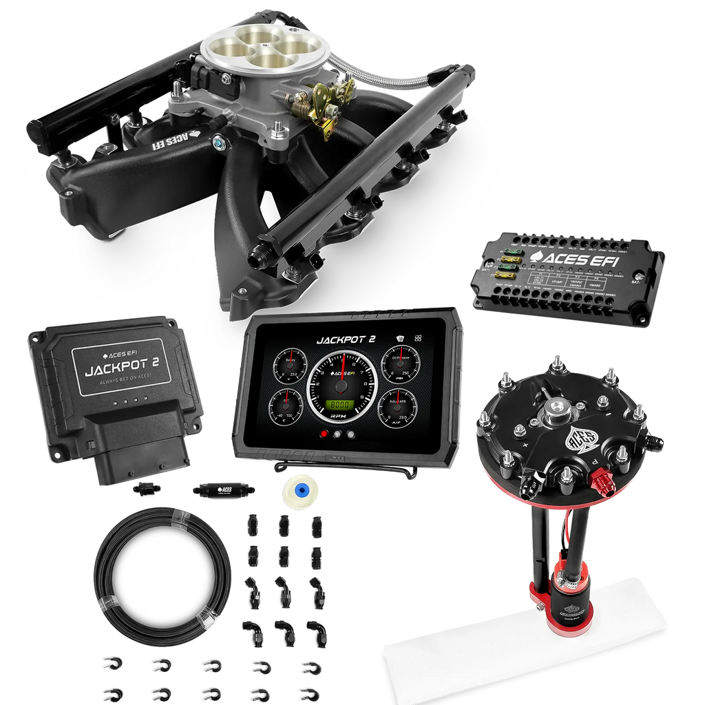 Jackpot 2 LS EFI System - Master Kit with Tank Conversion Pump Module with Internal Regulator + 20' PTFE Hose Kit
