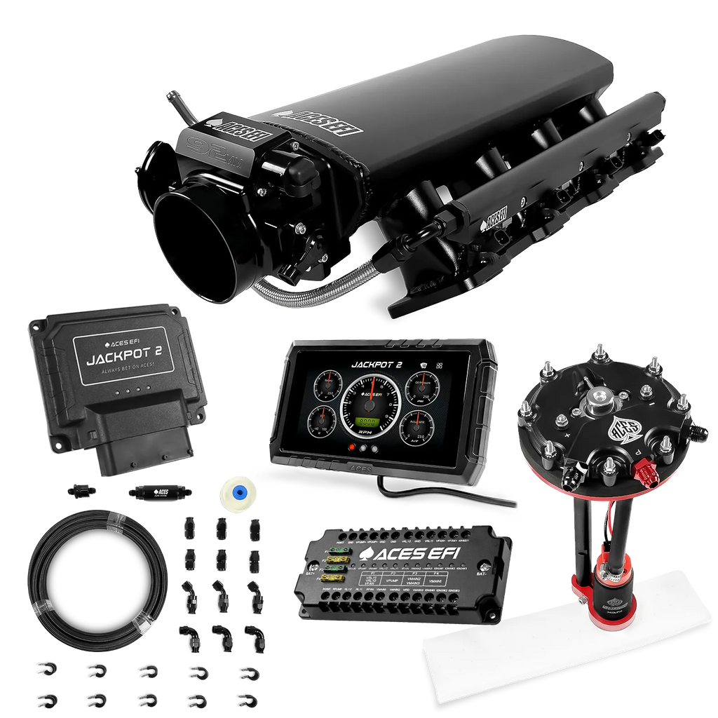 Jackpot 2 LS EFI System - Master Kit with Tank Conversion Pump Module with Internal Regulator + 20' PTFE Hose Kit