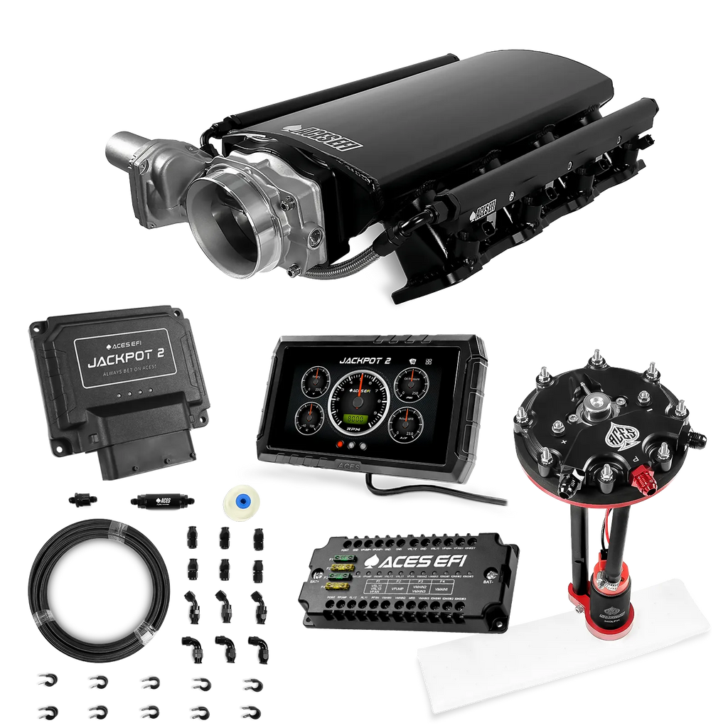 Jackpot 2 LS EFI System - Master Kit with Tank Conversion Pump Module with Internal Regulator + 20' PTFE Hose Kit