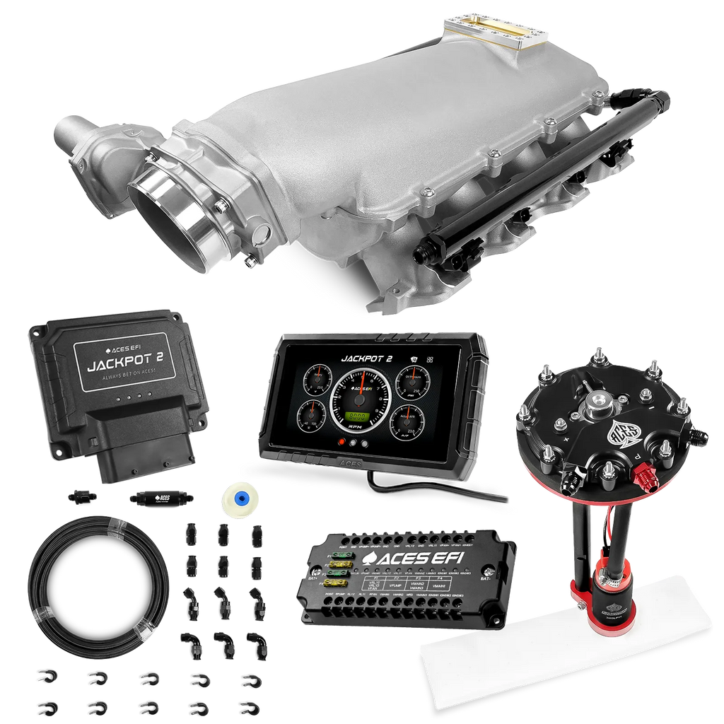 Jackpot 2 LS EFI System - Master Kit with Tank Conversion Pump Module with Internal Regulator + 20' PTFE Hose Kit