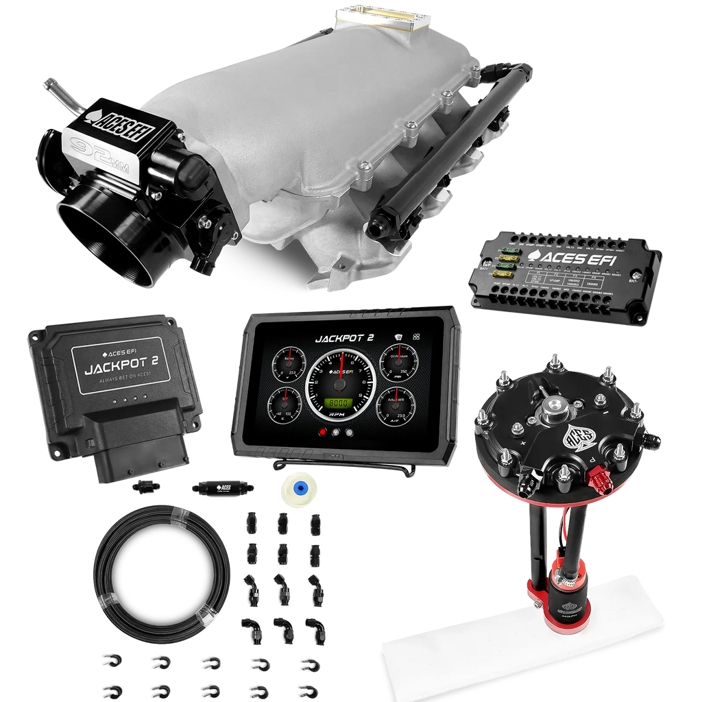 Jackpot 2 LS EFI System - Master Kit with Tank Conversion Pump Module with Internal Regulator + 20' PTFE Hose Kit