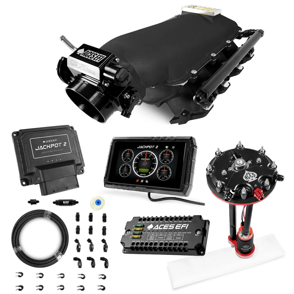 Jackpot 2 LS EFI System - Master Kit with Tank Conversion Pump Module with Internal Regulator + 20' PTFE Hose Kit
