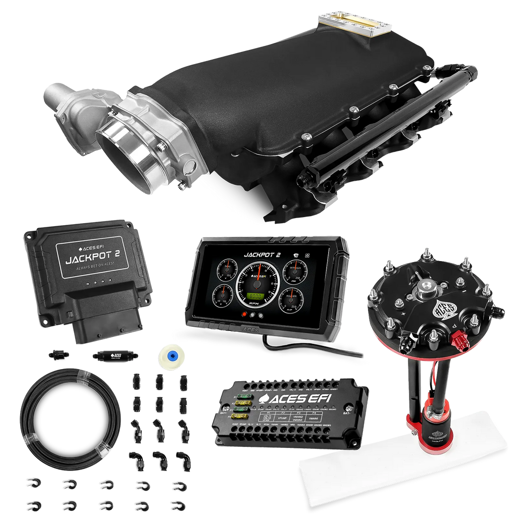 Jackpot 2 LS EFI System - Master Kit with Tank Conversion Pump Module with Internal Regulator + 20' PTFE Hose Kit