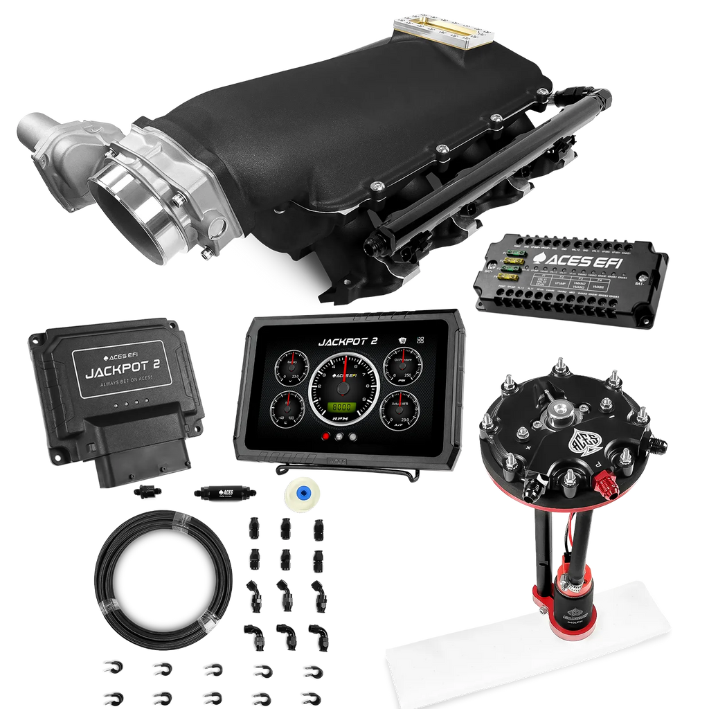 Jackpot 2 LS EFI System - Master Kit with Tank Conversion Pump Module with Internal Regulator + 20' PTFE Hose Kit