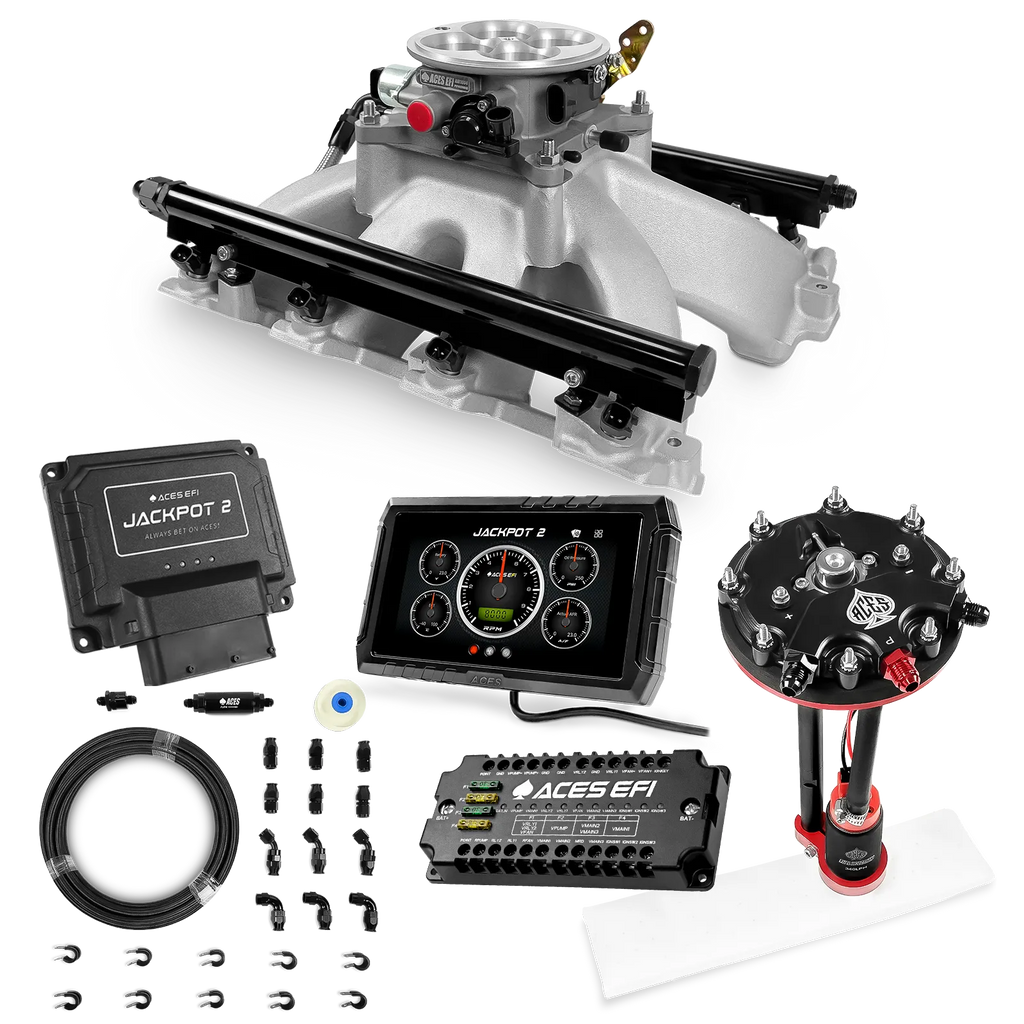 Jackpot 2 LS EFI System - Master Kit with Tank Conversion Pump Module with Internal Regulator + 20' PTFE Hose Kit