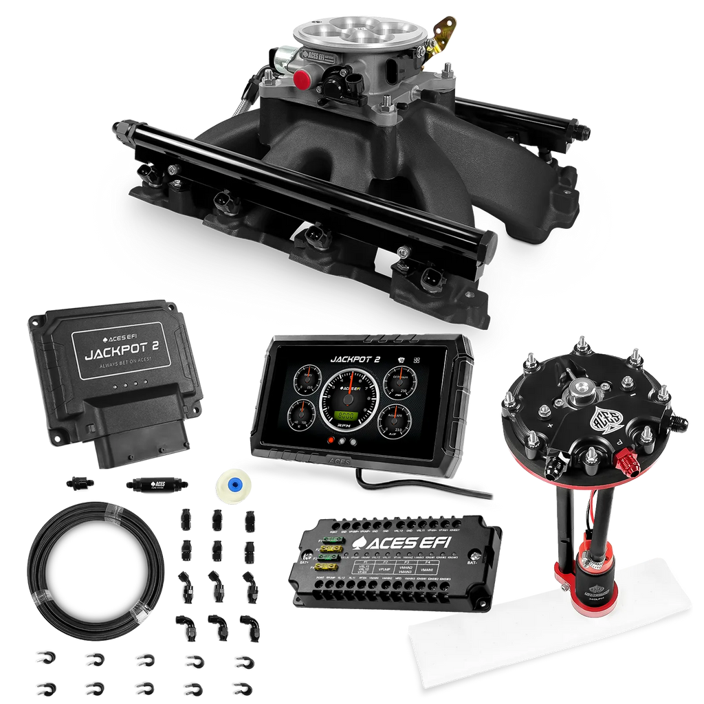Jackpot 2 LS EFI System - Master Kit with Tank Conversion Pump Module with Internal Regulator + 20' PTFE Hose Kit