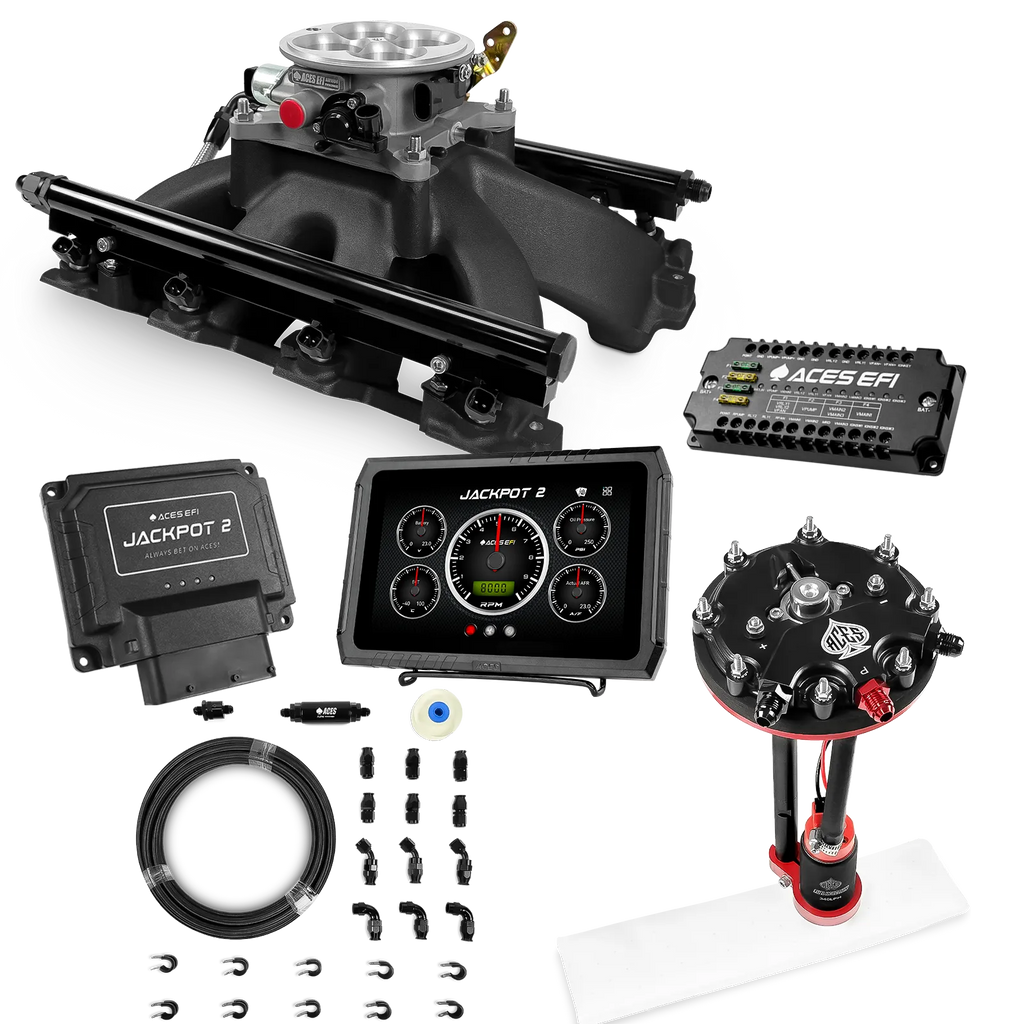 Jackpot 2 LS EFI System - Master Kit with Tank Conversion Pump Module with Internal Regulator + 20' PTFE Hose Kit