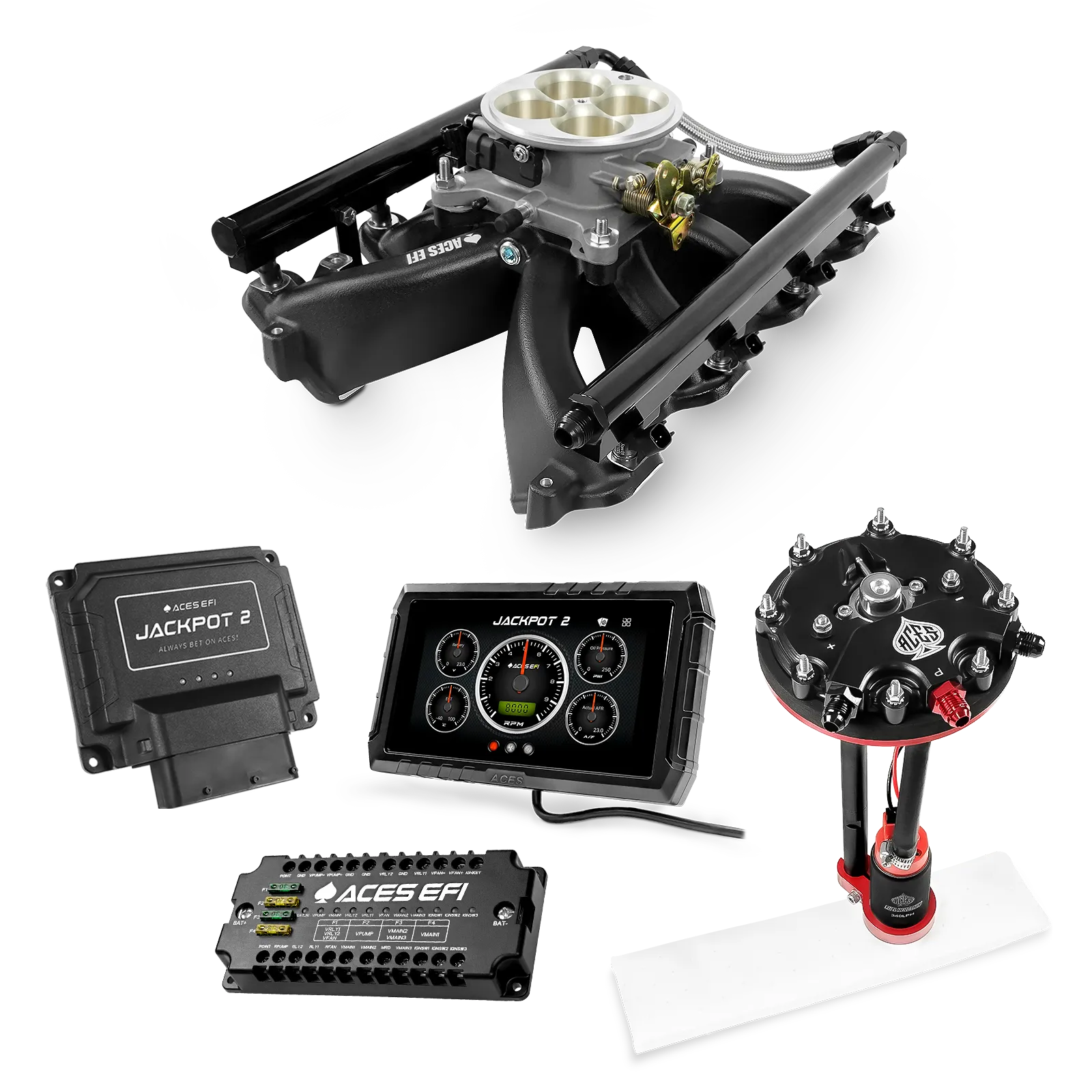 Jackpot 2 LS EFI System - Master Kit with Tank Conversion Pump Module with Internal Regulator