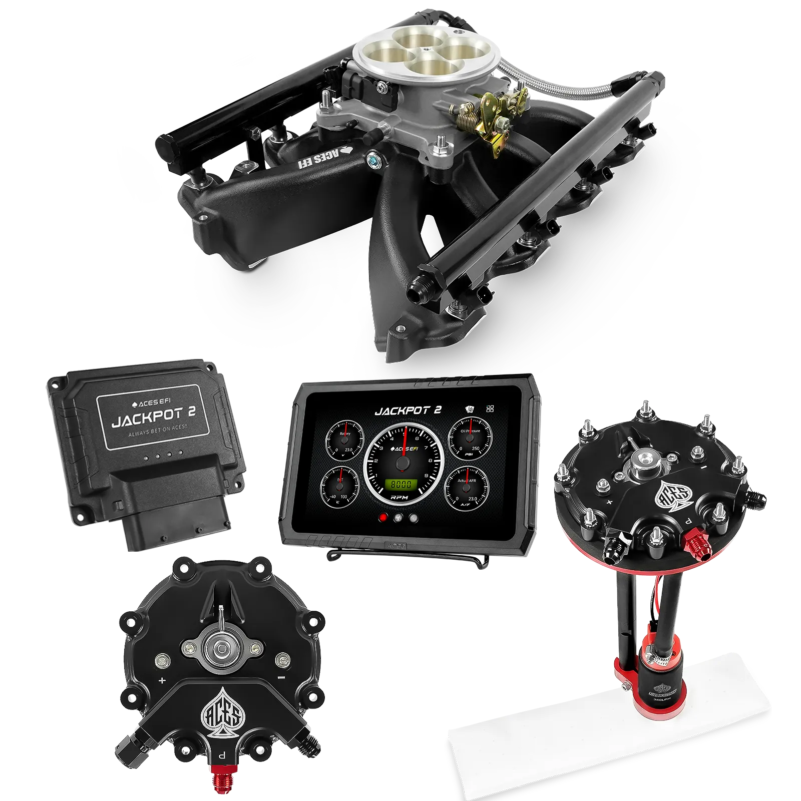 Jackpot 2 LS EFI System - Master Kit with Tank Conversion Pump Module with Internal Regulator