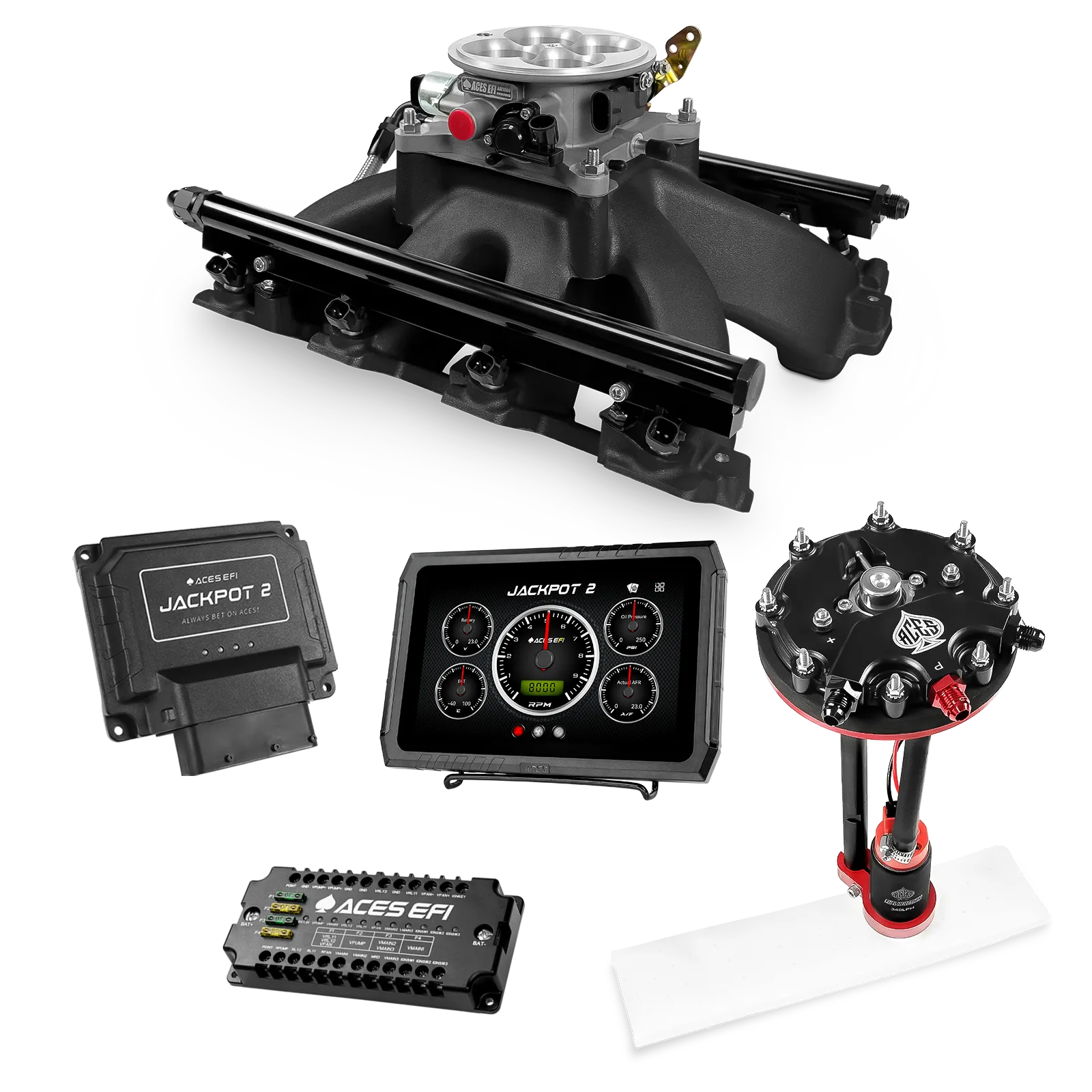 Jackpot 2 LS EFI System - Master Kit with Tank Conversion Pump Module with Internal Regulator